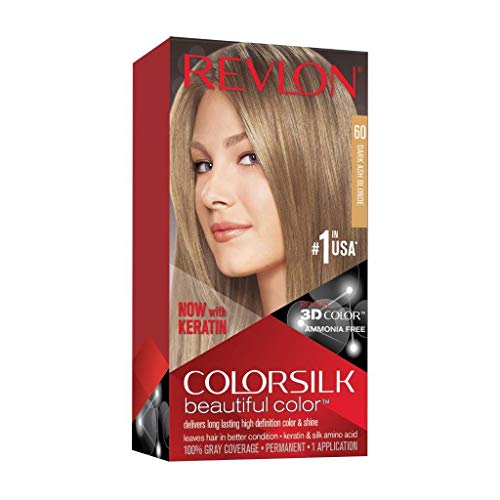 Revlon ColorSilk Tinte de Cabello Permanente Tono #60 Rubio Cenizo Oscuro Revlon ColorSilk Tinte de Cabello Permanente Tono #60 Rubio Cenizo Oscuro