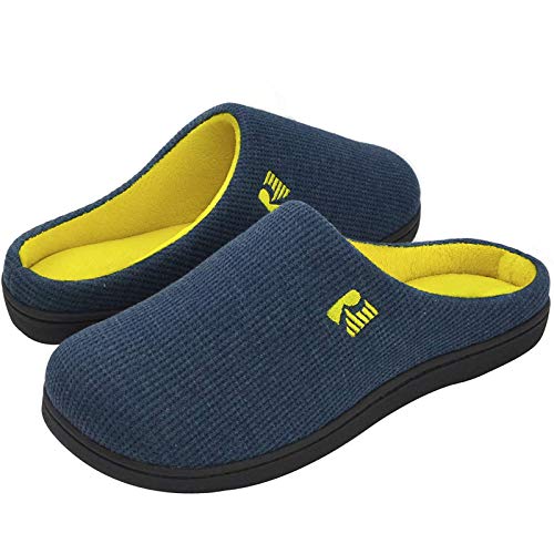 RockDove Memoria de Dos Tonos los Hombres de Espuma Zapatilla con Nosotros 9-10 M US Azul/Maíz RockDove Memoria de Dos Tonos los Hombres de Espuma Zapatilla con Nosotros 9-10 M US Azul/Maíz