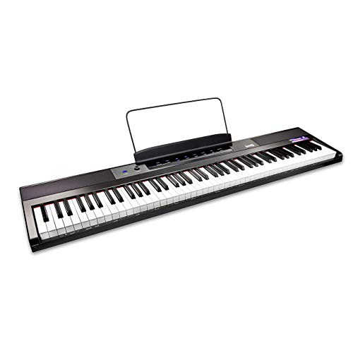 RockJam Teclado de piano digital para principiantes Piano con teclas semipesadas de tamaño completo, Soporte de música, Fuente de alimentación y altavoces incorporados RockJam Teclado de piano digital para principiantes Piano con teclas semipesadas de tamaño completo, Soporte de música, Fuente de alimentación y altavoces incorporados
