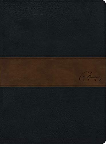 RVR 1960 Biblia de estudio Spurgeon, negro/marrón símil piel RVR 1960 Biblia de estudio Spurgeon, negro/marrón símil piel