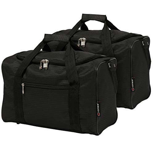 Ryanair 20L Tamaño máximo de Equipaje de Mano 40x25x20cm Bolsa de Equipaje (2X Negro) Ryanair 20L Tamaño máximo de Equipaje de Mano 40x25x20cm Bolsa de Equipaje (2X Negro)