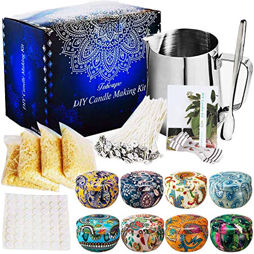 SaiXuan Kit de Fabricación para Velas,4 Cera de Abeja Natural para Velas,50 Mechas para Velas de Caseras,1 Jarra de Vela,8 Frascos para Velas,56 Pegatinas de Mechas para Velas y 2 Soportes SaiXuan Kit de Fabricación para Velas,4 Cera de Abeja Natural para Velas,50 Mechas para Velas de Caseras,1 Jarra de Vela,8 Frascos para Velas,56 Pegatinas de Mechas para Velas y 2 Soportes