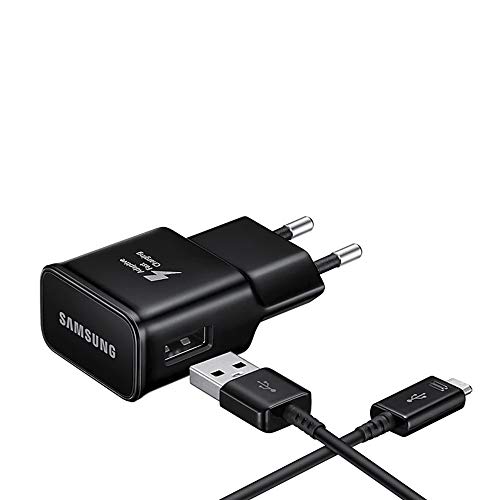 SAMSUNG Cargador Original EP-TA20EBE, Carga Rápida (Cable USB-C 1.5m) para Galaxy S8, S8+ Plus, Note 8, Negro - Bulk