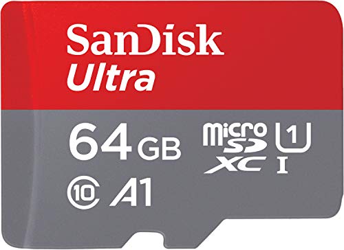 SanDisk SDSQUA4-064G-GN6MA - Ultra Tarjeta de Memoria microSDXC con Adaptador SD, hasta 120 MB/s, Rendimiento de apps A1, Clase 10, U1, 64 GB, Rojo/Gris SanDisk SDSQUA4-064G-GN6MA - Ultra Tarjeta de Memoria microSDXC con Adaptador SD, hasta 120 MB/s, Rendimiento de apps A1, Clase 10, U1, 64 GB, Rojo/Gris