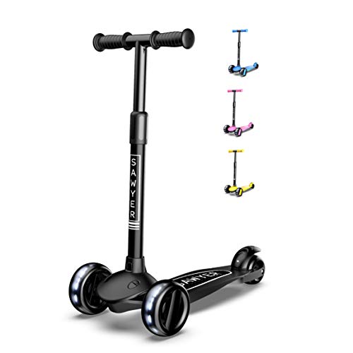 Sawyer - Patinete Ajustable Ruedas LED - Niños 2 a 8 Años (Negro) Sawyer - Patinete Ajustable Ruedas LED - Niños 2 a 8 Años (Negro)
