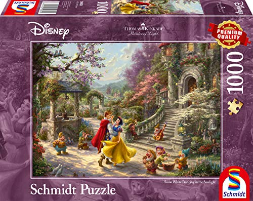 Schmidt Spiele- Thomas Kinkade - Puzzle (1000 Piezas), diseño de Blancanieves, Color carbón (59625)