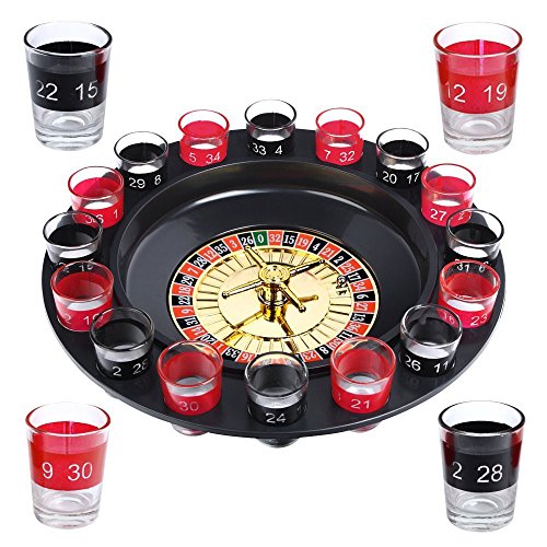 Schramm® Juego de Beber Ruleta Incl. Embalaje de Regalo Juego de Beber para Adultos