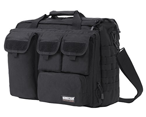 Seibertron Hombro Pro- multifuncion para Hombre Militar tactico al Aire Libre Messenger Bag Bolsos Maletin Grande Suficiente para 14.1" Laptop/Sony/Canon/Nikon/Olympus/iPad Black