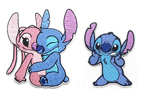 SET PRODUCTS  Juego de 2 Parche Termoadhesivo de Lilo i Stitch - Iron-on Patches para Personalizar su Ropa o Bolsos - CREA tu Propio Estilo! - Varios Modelos Disponibles