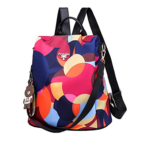 shepretty Mochila Impermeable para Mujer, AL911 Arco Iris