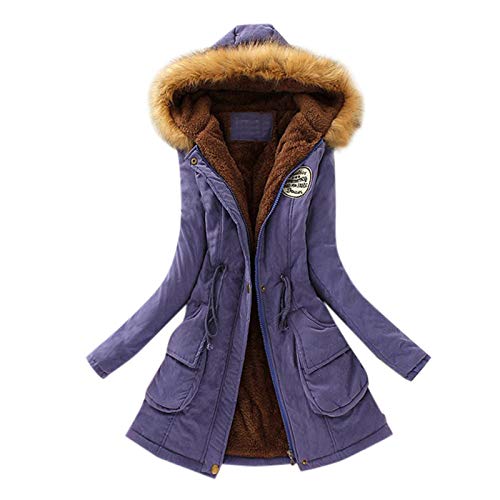 SHOBDW Invierno Mujeres Moda Informal más Gruesa Slim sólido Abajo Chaqueta Abrigo (Púrpura, M) SHOBDW Invierno Mujeres Moda Informal más Gruesa Slim sólido Abajo Chaqueta Abrigo (Púrpura, M)