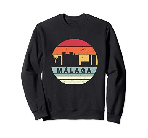 Silueta del Skyline de Malaga Sudadera Silueta del Skyline de Malaga Sudadera