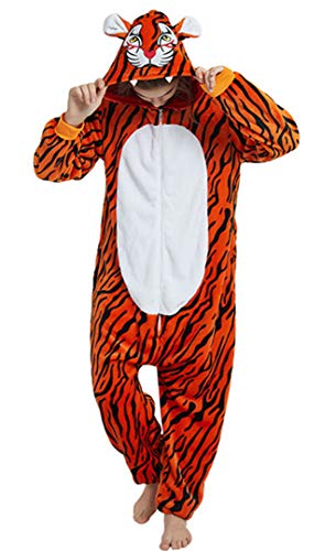 Silver Basic Niños Unicornio Onesie Pijama Franela Cosplay Disfraz Niños Niñas Mujer Kigurumi Animales Franela Monos Unisex-Adulto Ropa de Dormir L,Tigre-2 Silver Basic Niños Unicornio Onesie Pijama Franela Cosplay Disfraz Niños Niñas Mujer Kigurumi Animales Franela Monos Unisex-Adulto Ropa de Dormir L,Tigre-2
