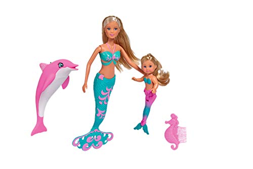 Simba- Steffi Love Evi y Amigos Muñeca maniquí sirena con minimuñeca y delfín, Color (105733336) , color/modelo surtido Simba- Steffi Love Evi y Amigos Muñeca maniquí sirena con minimuñeca y delfín, Color (105733336) , color/modelo surtido