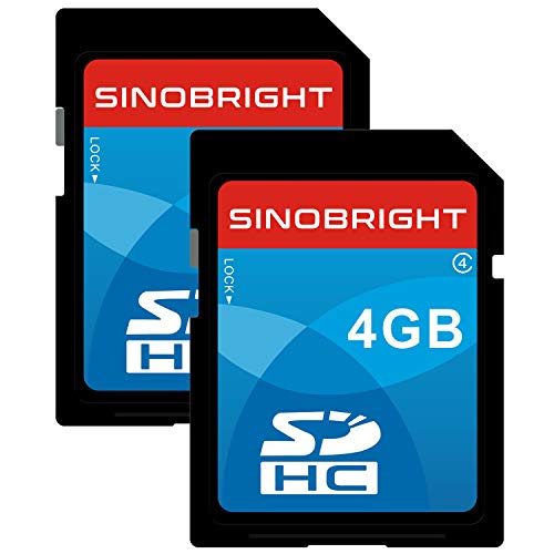 Sinobright - Tarjeta de Memoria SD (4 GB, Clase 4, 4 GB, 2 Unidades)