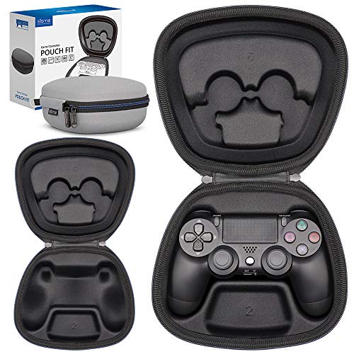 Sisma Funda rigida para Mando original PS4 - Estuche de transporte para guardar y proteger Gamepad wireless Dualshock 4 de PlayStation, color gris