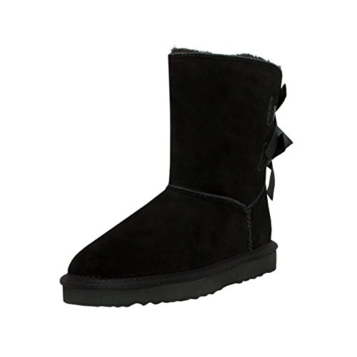 SKUTARI® Cuero Double Bow Boots, Botas de Cuero Italiano Hechas a Mano para Mujer con un Acogedor Forro de Piel sintética, Suela Antideslizante y Acolchada SKUTARI® Cuero Double Bow Boots, Botas de Cuero Italiano Hechas a Mano para Mujer con un Acogedor Forro de Piel sintética, Suela Antideslizante y Acolchada