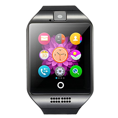 Smartwatch Bluetooth de KXCD, reloj de pulsera inteligente para seguimiento de actividad física, con GPS y cámara, para Android, Q18-silver
