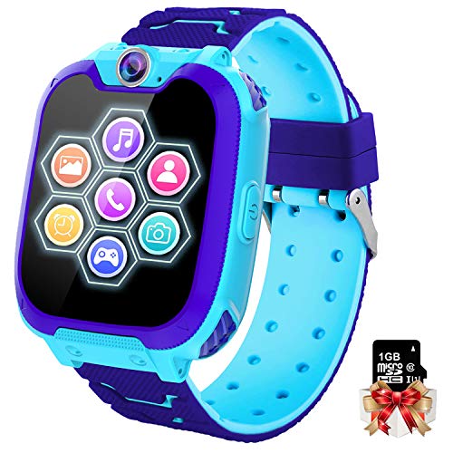 Smartwatch Niños Musica MP3 - Reloj Inteligente Niño 7 Juegos - Reloj del Teléfono, Reloj Inteligente Niña, Reloj de Cámara Alarma, Realiza Llamadas, Regalos Inteligentes para Niños, Smart Watch Niña