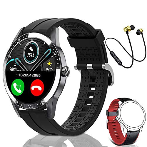 Smartwatch, Reloj Inteligente Mujer Hombre Niños Fitness Tracker, Pulsera de Actividad Inteligente Contador de Caloría Monitoreo Pulsómetros Auriculares Bluetooth Deportivos, para Android iOS (Negro) Smartwatch, Reloj Inteligente Mujer Hombre Niños Fitness Tracker, Pulsera de Actividad Inteligente Contador de Caloría Monitoreo Pulsómetros Auriculares Bluetooth Deportivos, para Android iOS (Negro)