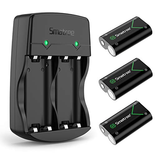 Smatree Batería de Controlador Xbox One, Batería Recargable 2000mAh NI-MH Cargador de Batería Dual para Xbox One/Xbox One Elite/Xbox One S/Xbox One X/Xbox Series X/Xbox Series S Controller Senza fili