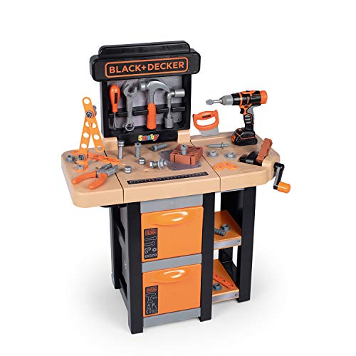 Smoby - Taller de Trabajo Plegable Black and Decker, para Niños a partir de 3 Años - 60 x 30 x 78 cm (Ancho x Fondo x Alto) Smoby - Taller de Trabajo Plegable Black and Decker, para Niños a partir de 3 Años - 60 x 30 x 78 cm (Ancho x Fondo x Alto)