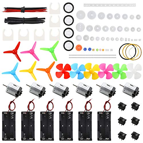 Sntieecr Juego de Motor Eletrico Bricolaje DC Motor Mini 1.5-3V 15000RPM de Espaciamiento para Pilas AA, Interruptores para Bricolaje Proyectos Científicos Sntieecr Juego de Motor Eletrico Bricolaje DC Motor Mini 1.5-3V 15000RPM de Espaciamiento para Pilas AA, Interruptores para Bricolaje Proyectos Científicos
