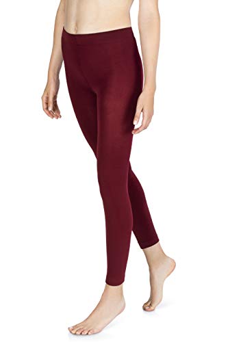 sockenkauf24 THERMO - Leggings térmicos con forro polar interior para mujer, extracálidos, 13 colores distintos rojo burdeos 38-40