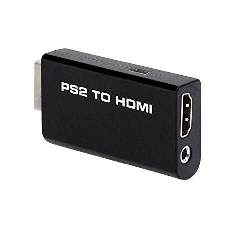 SOUTHSKY Mini PS2 a HDMI Conversor de vídeo Adaptador con 3,5 mm Salida de Audio para 480p TV HDMI Monitor