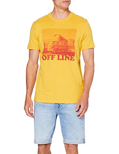 Springfield 3Ip Offline-c/08 Camiseta, Dorado (Gold/Mustard 8), M (Tamaño del Fabricante: M) para Hombre