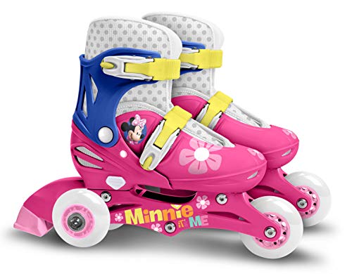 Stamp Sas- Minnie Adjustable Two in One 3 Wheels Skate Size 27-30, Color Pink, Sizes (J100930)