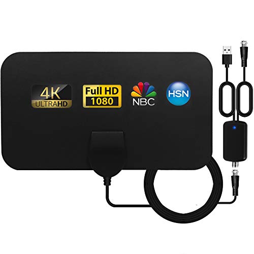 Antena de TV - Antena HDTV compatible con 4K 1080P, antena digital de rango  de más de 130 millas para HDTV, antena de canales UHF VHF con amplificador