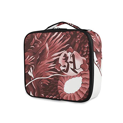 SUGARHE Dragón Japonés Figura Tatsu Símbolo Sacred Folk Noble Monster Theme,Neceser Maquillaje,Bolsa Cosméticos Organizador Brochas Maquillaje Estuches Portátil SUGARHE Dragón Japonés Figura Tatsu Símbolo Sacred Folk Noble Monster Theme,Neceser Maquillaje,Bolsa Cosméticos Organizador Brochas Maquillaje Estuches Portátil