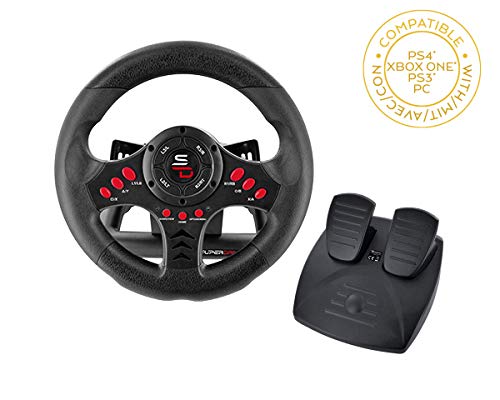 Superdrive - Volante de carreras SV400 con pedales y paletas de cambio para PS4 - Xbox One - PC y PS3 Superdrive - Volante de carreras SV400 con pedales y paletas de cambio para PS4 - Xbox One - PC y PS3