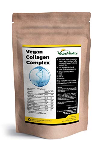 Suplemento De Colágeno Vegano Con Biotina, Liosina, Sílice De Bambú, Zinc, Vitamina C, E, Y A Para Piel, Pelo, Uñas, Articulaciones Y Huesos | Suministro De 2 Meses | Vegano Y Vegetariano | Natural Suplemento De Colágeno Vegano Con Biotina, Liosina, Sílice De Bambú, Zinc, Vitamina C, E, Y A Para Piel, Pelo, Uñas, Articulaciones Y Huesos | Suministro De 2 Meses | Vegano Y Vegetariano | Natural