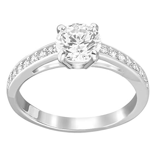 Swarovski Anillo Attract Round, blanco, Baño de Rodio Swarovski Anillo Attract Round, blanco, Baño de Rodio