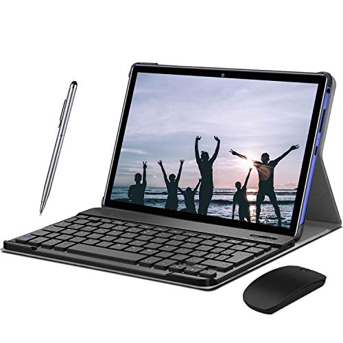 Tablet 4G LTE de 10 pulgadas Android 9.0 2 en 1 con teclado 4 GB de RAM y 64 GB de ROM, 8000 mAh Quad-Core, Dual SIM, WiFi, Bluetooth, GPS, OTG, tipo C, color azul Tablet 4G LTE de 10 pulgadas Android 9.0 2 en 1 con teclado 4 GB de RAM y 64 GB de ROM, 8000 mAh Quad-Core, Dual SIM, WiFi, Bluetooth, GPS, OTG, tipo C, color azul