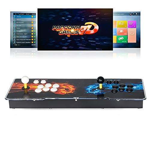 TAPDRA 4018 en 1 Pandora Consola de Juegos 3D Arcade Kit de Bricolaje Completo Mercado de Juegos WiFi Incorporado más de 10000 Juegos descargable, Compatible con 4 Jugadores