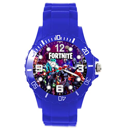 TAPORT® - Reloj de silicona azul para los fans de Fortnite, color azul