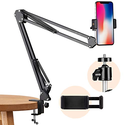 TARION Soporte para teléfono Celular Soporte de Video Brazo articulado Brazo de Soporte Flexible para videografía de fotografía Plana en Vivo (Negro) TARION Soporte para teléfono Celular Soporte de Video Brazo articulado Brazo de Soporte Flexible para videografía de fotografía Plana en Vivo (Negro)