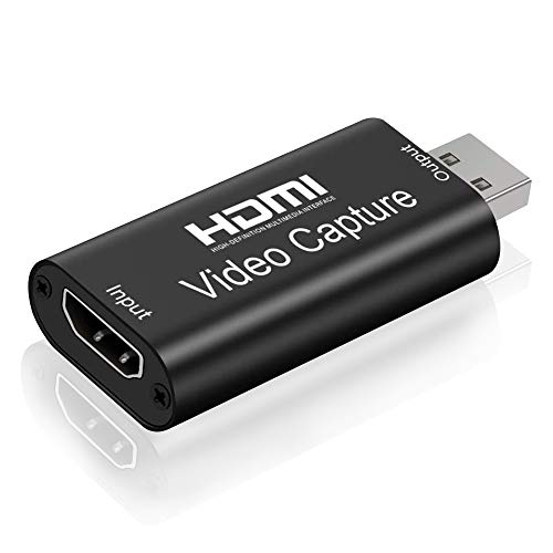 Tarjeta de Captura de Vídeo de HDMI a USB 2.0, Tihokile 1080P Tarjeta de Adquisición de Juegos para Videocámaras/DSLR/Ordenador/Teléfonos Móviles/Set-top Box/PS4 Tarjeta de Captura de Vídeo de HDMI a USB 2.0, Tihokile 1080P Tarjeta de Adquisición de Juegos para Videocámaras/DSLR/Ordenador/Teléfonos Móviles/Set-top Box/PS4