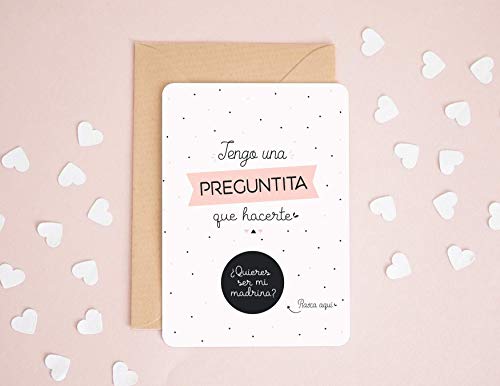 Tarjeta rasca madrina | Petición madrina | Quieres ser mi madrina | Anuncio nacimiento Tarjeta rasca madrina | Petición madrina | Quieres ser mi madrina | Anuncio nacimiento