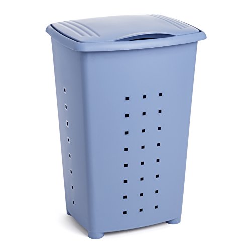 TATAY 1100600 - Millenium Cesto para Ropa Sucia con Tapa, 60 l de Capacidad, Plástico Polipropileno, Azul, 43 x 35,5 x 64 cm TATAY 1100600 - Millenium Cesto para Ropa Sucia con Tapa, 60 l de Capacidad, Plástico Polipropileno, Azul, 43 x 35,5 x 64 cm
