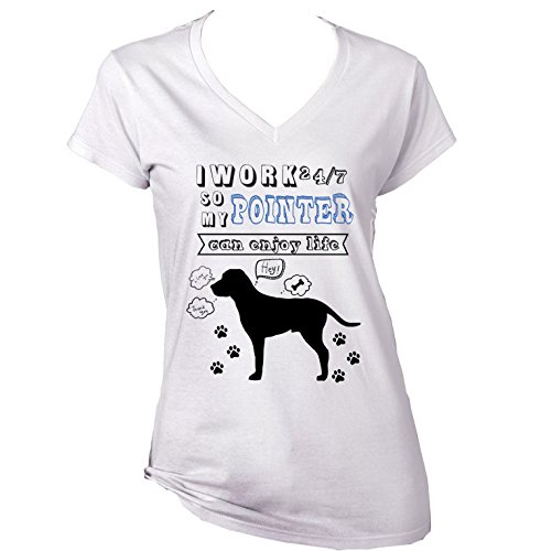 teesquare1st Pointer Can Enjoy Life Camiseta para Mujer de Algodon Size Small