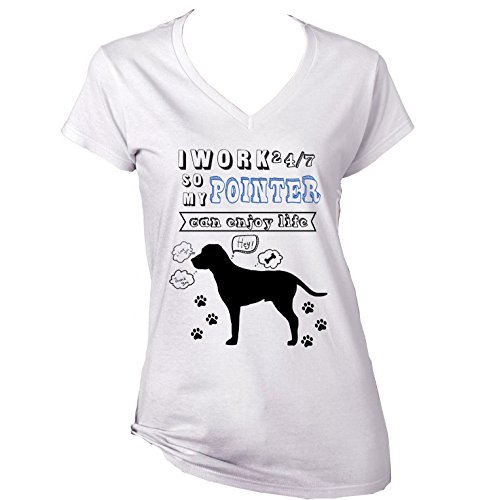teesquare1st Pointer Can Enjoy Life Camiseta para Mujer de Algodon Size Small teesquare1st Pointer Can Enjoy Life Camiseta para Mujer de Algodon Size Small
