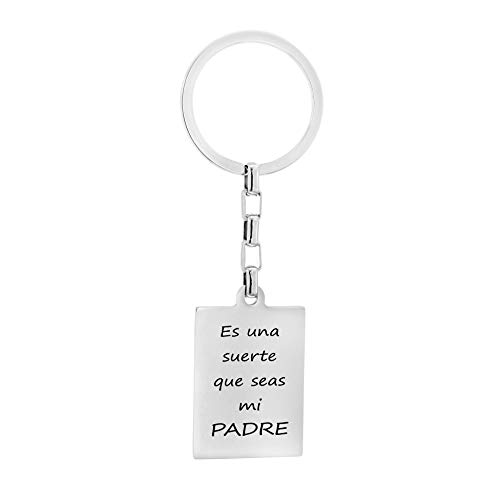 TEMPUS FUGIT. Regalo para el Padre. Llavero de Acero Inoxidable Antialérgico Brillante Inalterable, con Mensaje Grabado TEMPUS FUGIT. Regalo para el Padre. Llavero de Acero Inoxidable Antialérgico Brillante Inalterable, con Mensaje Grabado