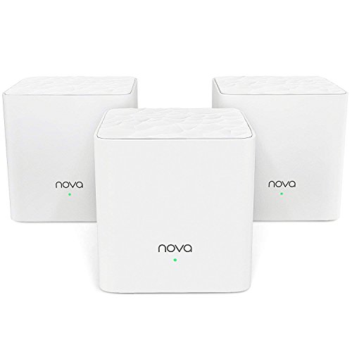 Tenda NOVA MW3 Mesh Router Sistema WiFi de Red en Malla (AC1200, 2.4GHz +5 GHz,Plug and Play, Mu-MIMO,Fast Ethernet 10/100,Funciona con Alexa sustituye tu Repetidor Extensor de Red Tradicional)Pack 3 Tenda NOVA MW3 Mesh Router Sistema WiFi de Red en Malla (AC1200, 2.4GHz +5 GHz,Plug and Play, Mu-MIMO,Fast Ethernet 10/100,Funciona con Alexa sustituye tu Repetidor Extensor de Red Tradicional)Pack 3