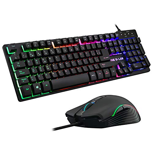 THE G-LAB Combo Krypton Pack de Teclado Gaming USB y Ratón Multicolor Retroiluminación – Teclado Gaming QWERTY - Incluye Ñ - Anti-Ghosting + Ratón Gaming 6 Botones 3200 dpi – PC PS4 Xbox One (Negro) THE G-LAB Combo Krypton Pack de Teclado Gaming USB y Ratón Multicolor Retroiluminación – Teclado Gaming QWERTY - Incluye Ñ - Anti-Ghosting + Ratón Gaming 6 Botones 3200 dpi – PC PS4 Xbox One (Negro)