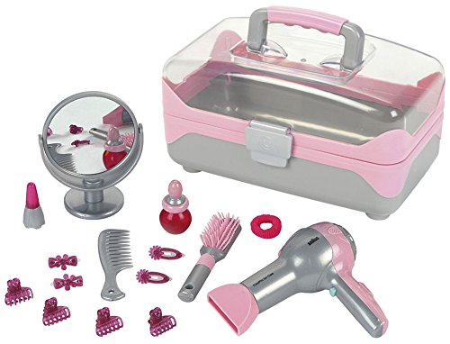 Theo Klein 5862 Maletín de peluquería Braun, Con secador a pilas, Numerosos accesorios de peluquería y estilismo, Medidas: 27.5 cm x 16.5 cm x 16 cm, Juguete para niños a partir de tres años Theo Klein 5862 Maletín de peluquería Braun, Con secador a pilas, Numerosos accesorios de peluquería y estilismo, Medidas: 27.5 cm x 16.5 cm x 16 cm, Juguete para niños a partir de tres años