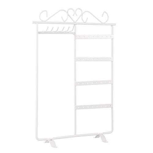 Tinksky Reloj Joyero Porte-pendentif Organizador Torre para Collar Anillo Pendientes Porte-affiche Estante (Blanco) Tinksky Reloj Joyero Porte-pendentif Organizador Torre para Collar Anillo Pendientes Porte-affiche Estante (Blanco)